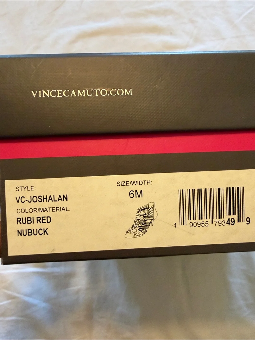 Vince Camuto Red Strappy Cage High Heel Sandals